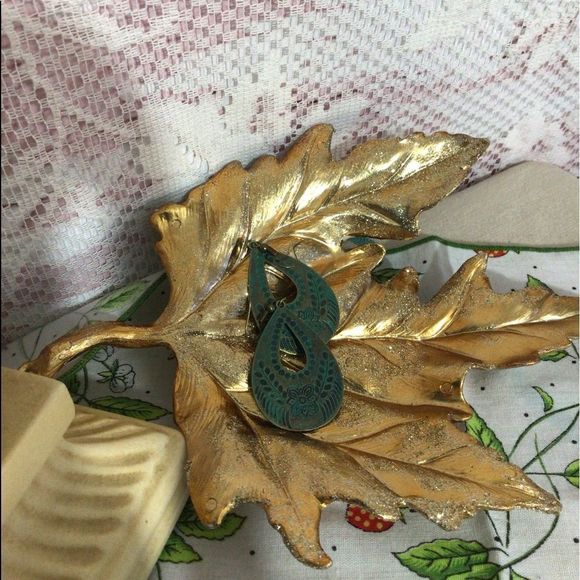 NWT Pierced Wire Fashion Earrings Dangle Bohemian Tear Drop Patina Metal - Picture 4 of 12